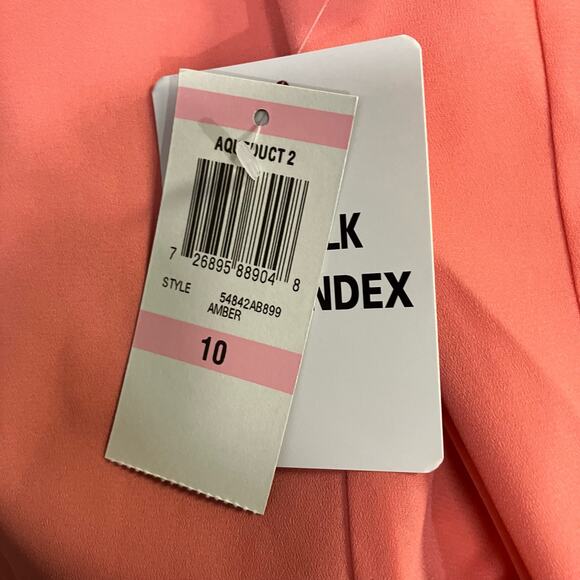 INC International Concepts Tank Top Sz 10 Silk Sleeveless Pink Coral Y2K Summer - Picture 7 of 9